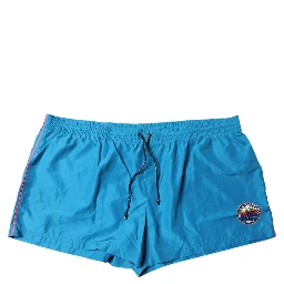 Turquoise Logo Beachwear Shorts 2Pc Swimwear