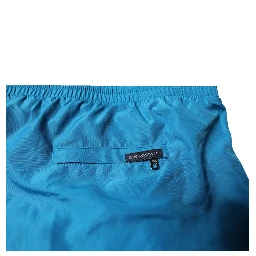 Turquoise Logo Beachwear Shorts 2Pc Swimwear