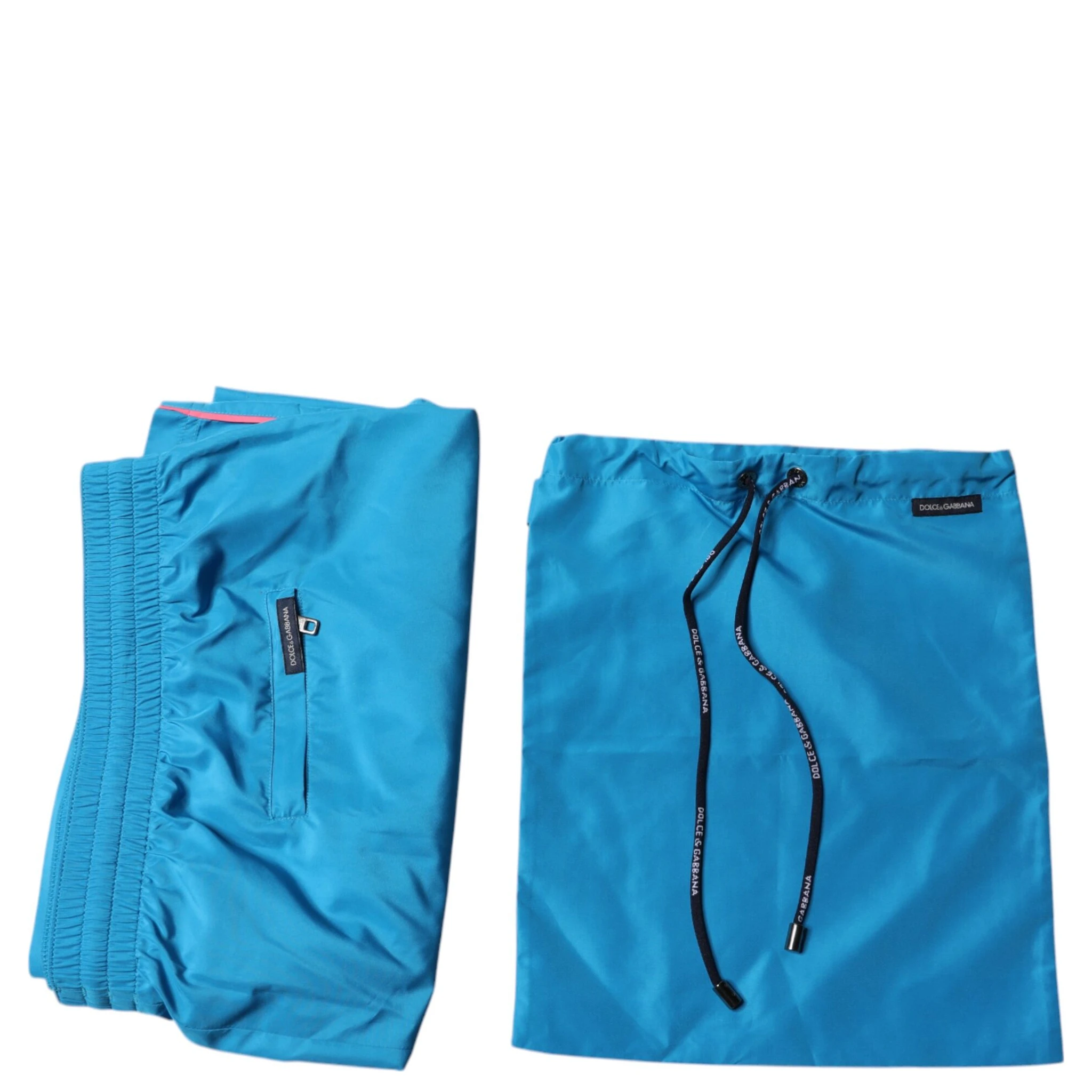 Turquoise Logo Beachwear Shorts 2Pc Swimwear
