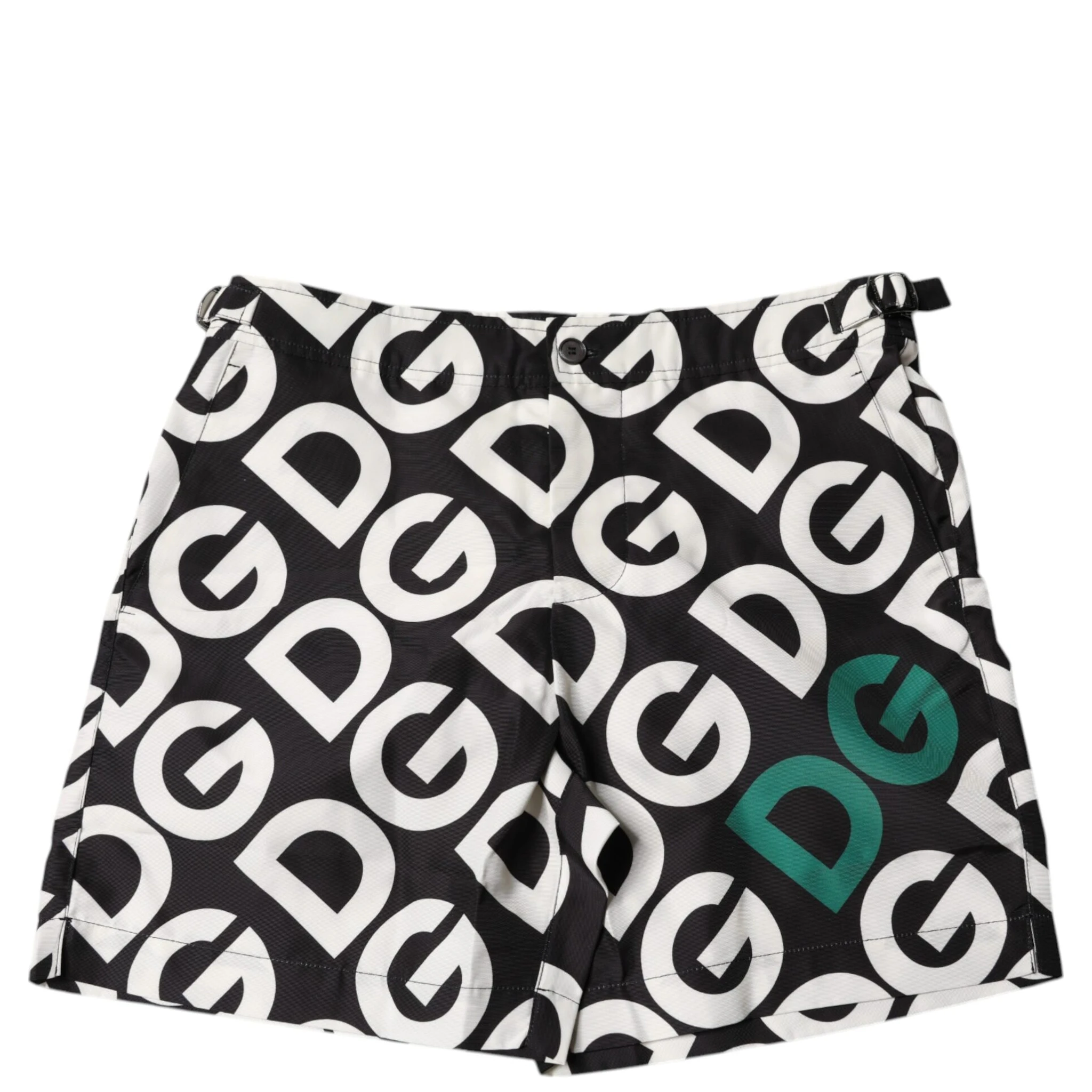 Black White Logo Beachwear Shorts Swimwear