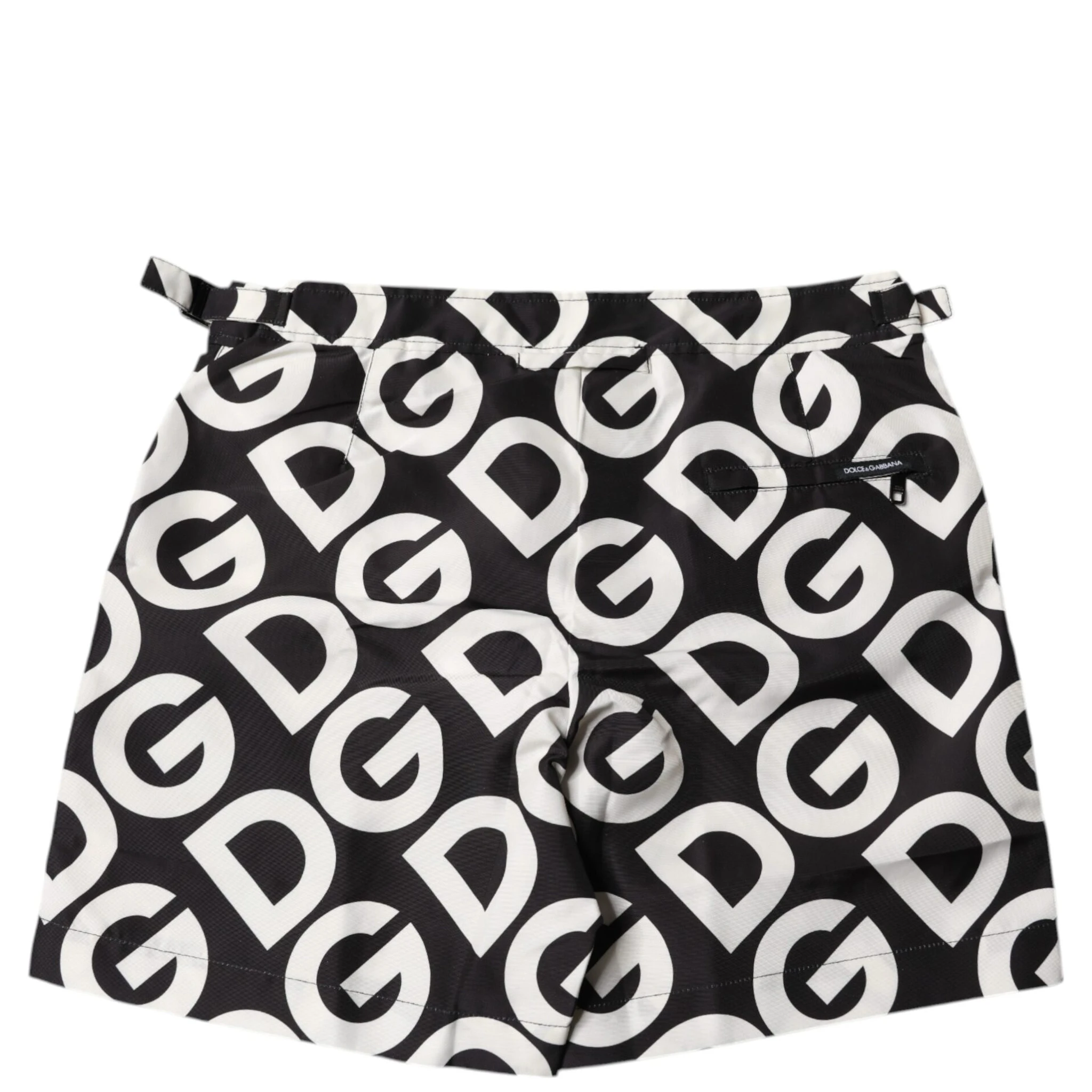 Black White Logo Beachwear Shorts Swimwear