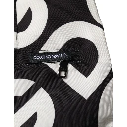 Black White Logo Beachwear Shorts Swimwear