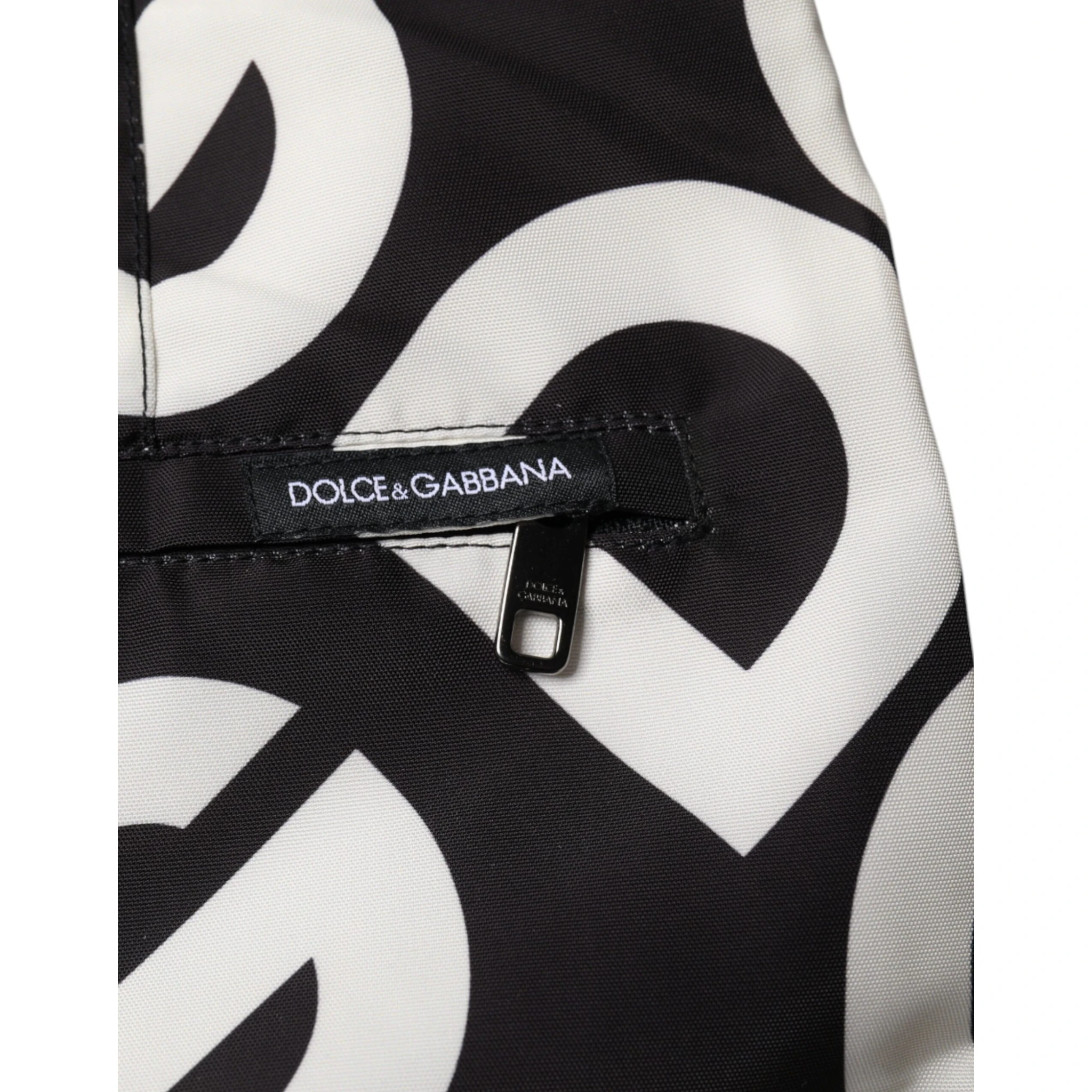 Black White Logo Beachwear Shorts Swimwear