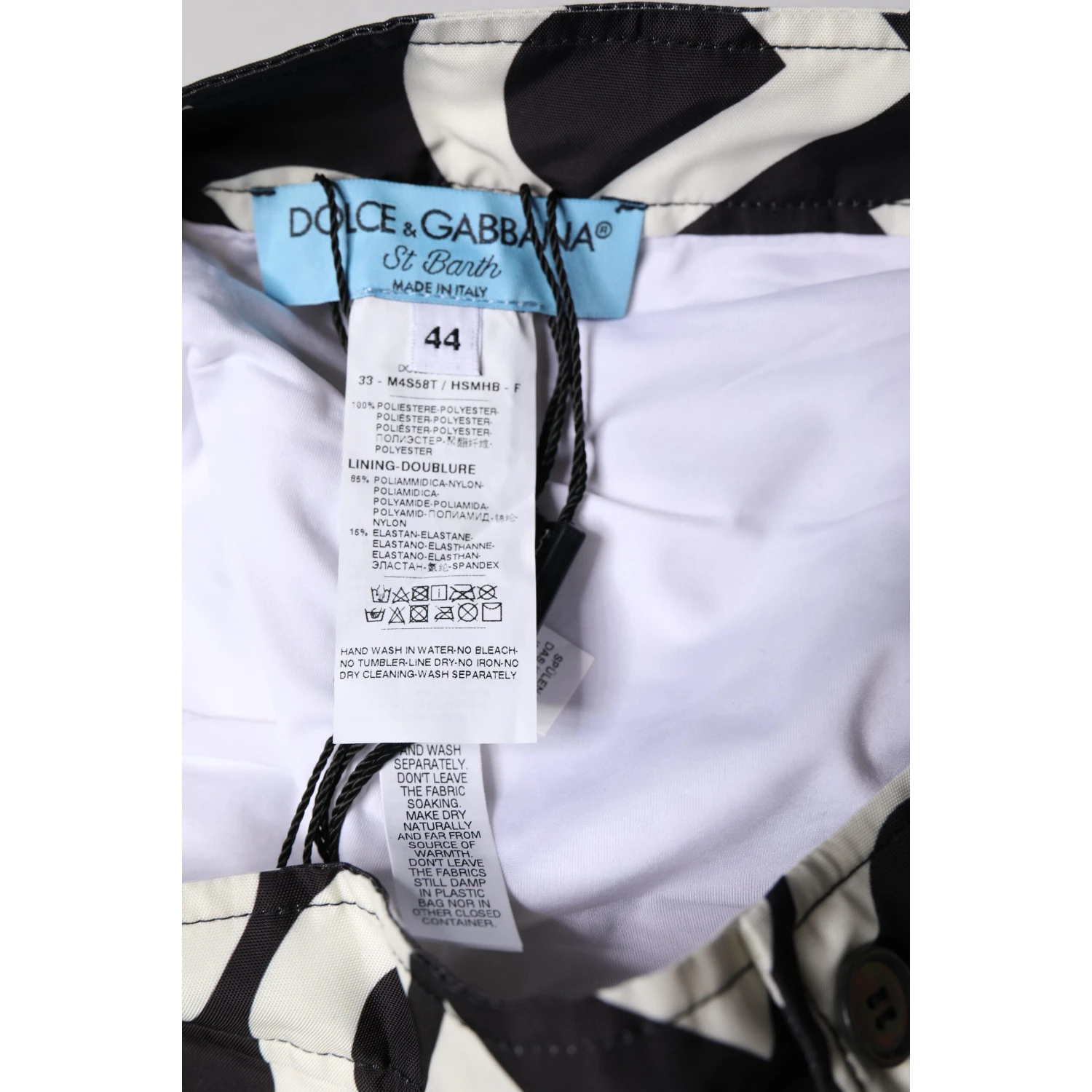 Black White Logo Beachwear Shorts Swimwear