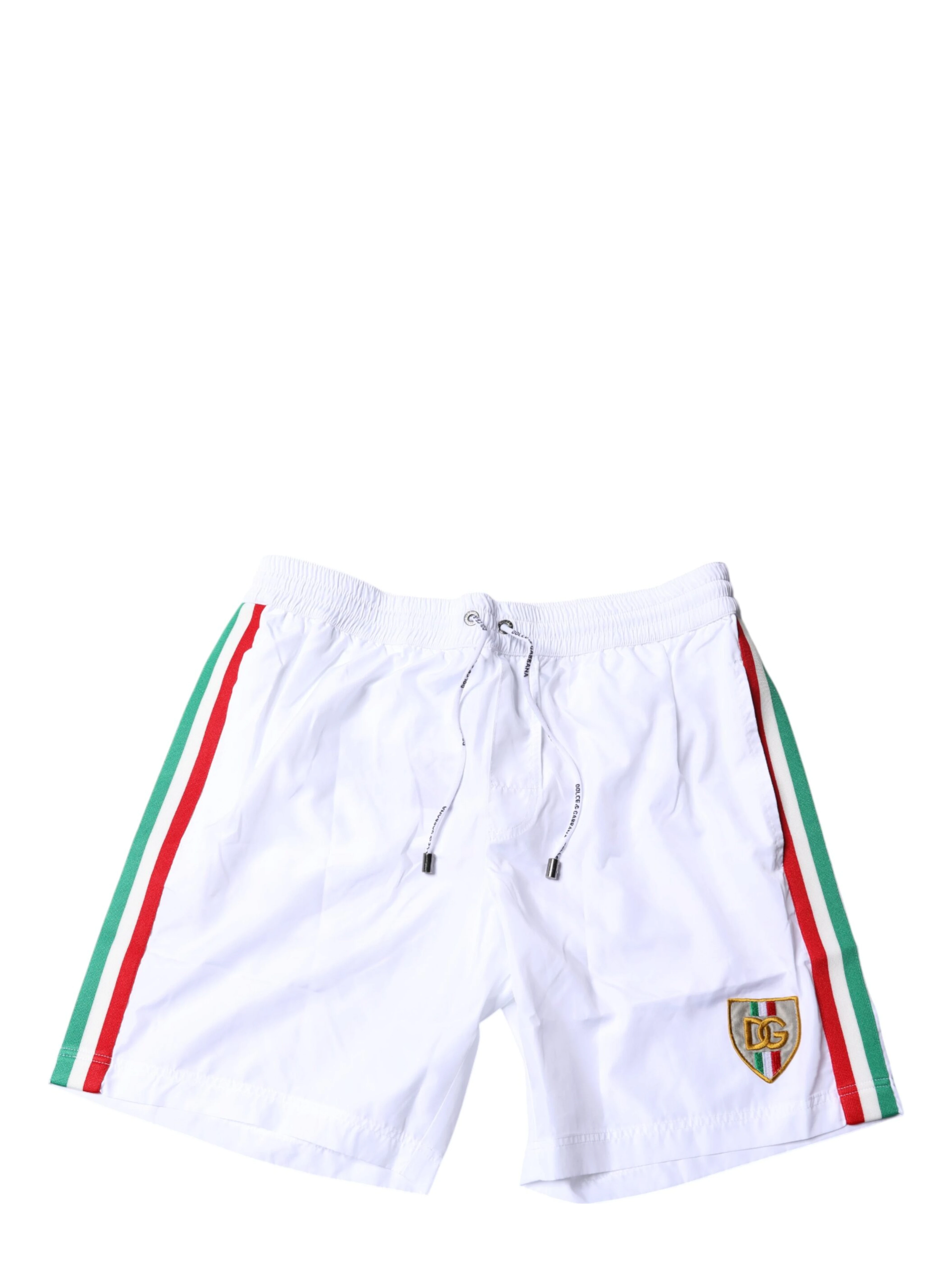 White Stripes Beachwear Shorts 2 Pc Swimwear