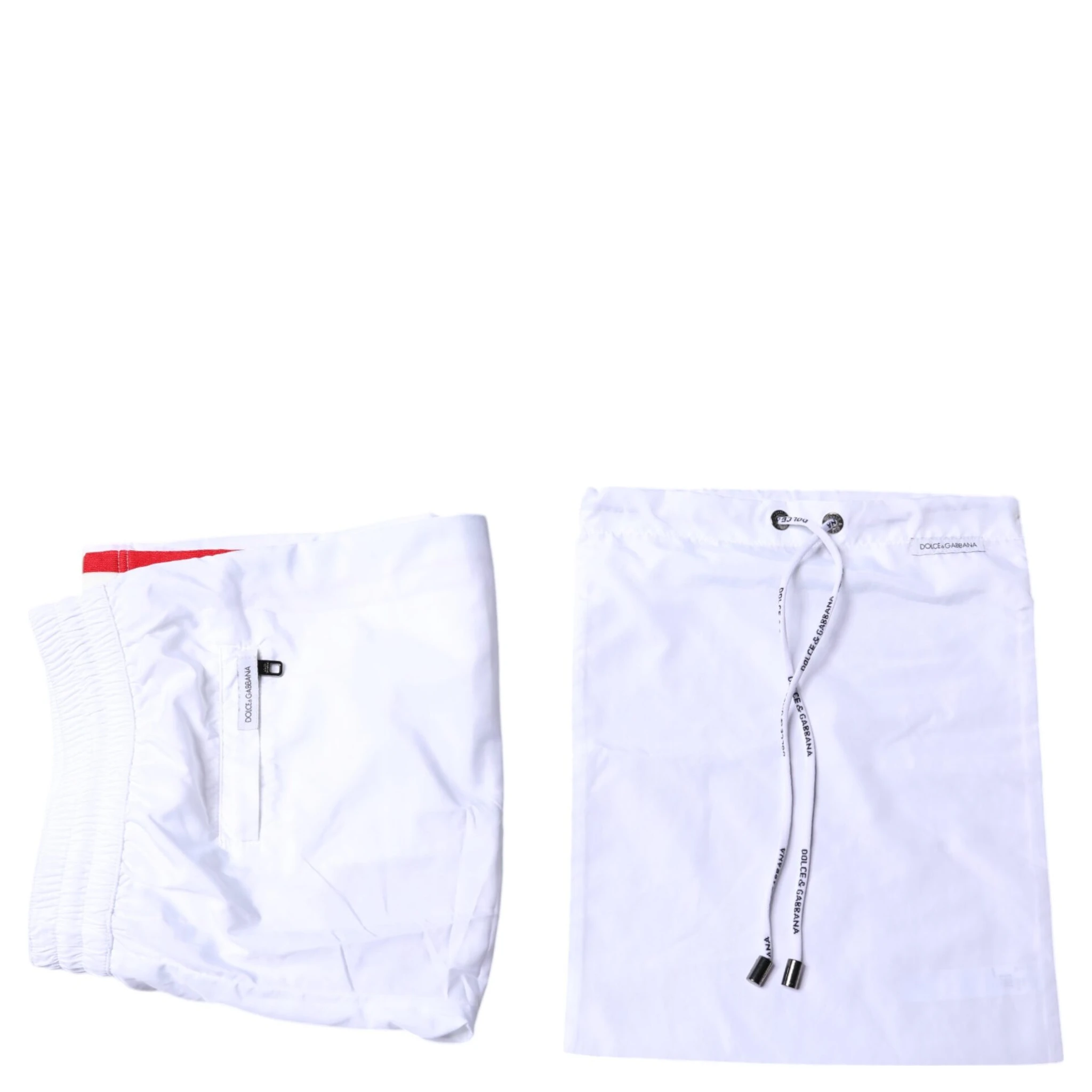 White Stripes Beachwear Shorts 2 Pc Swimwear