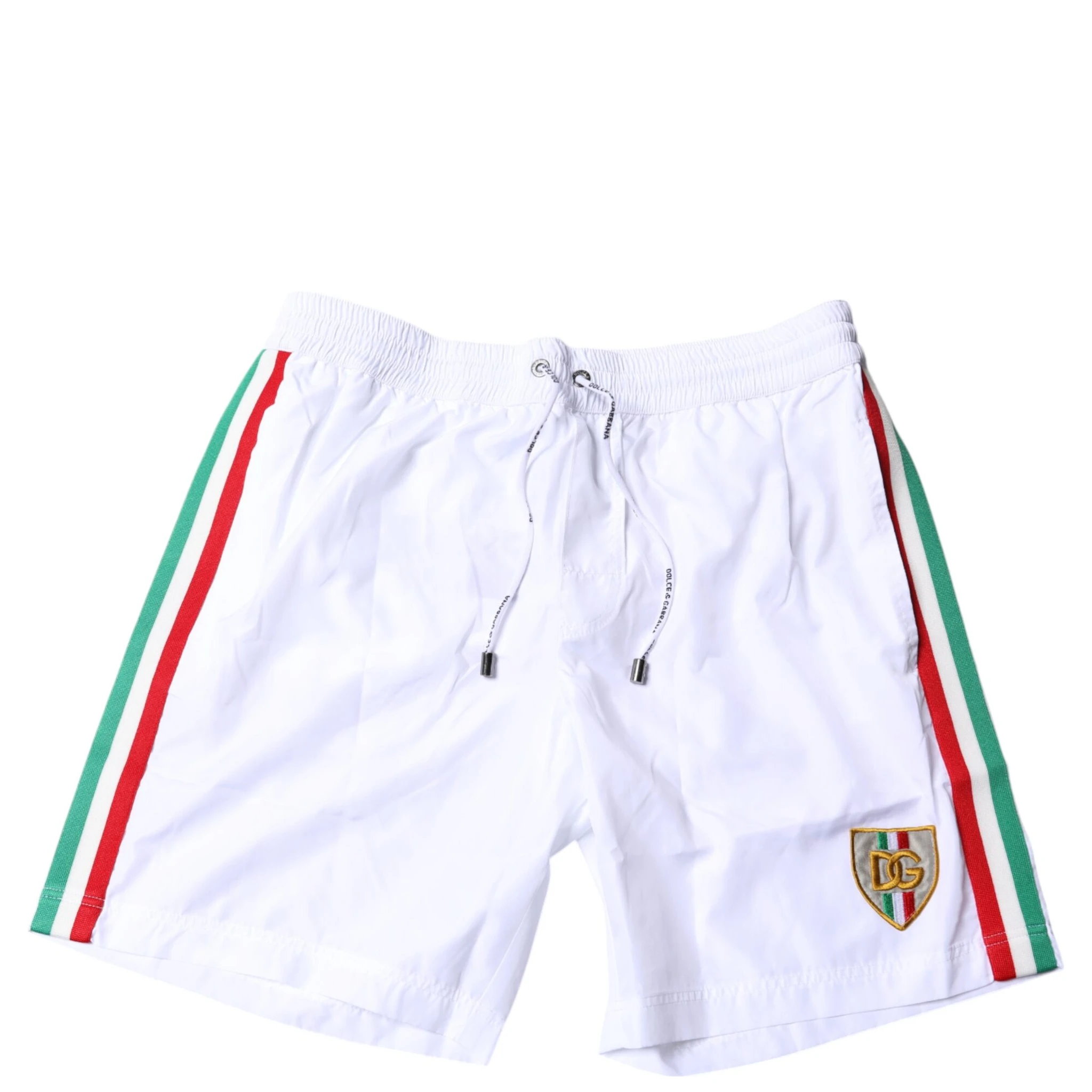 White Stripes Beachwear Shorts 2 Pc Swimwear