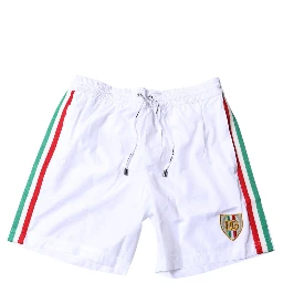 White Stripes Beachwear Shorts 2Pc Swimwear