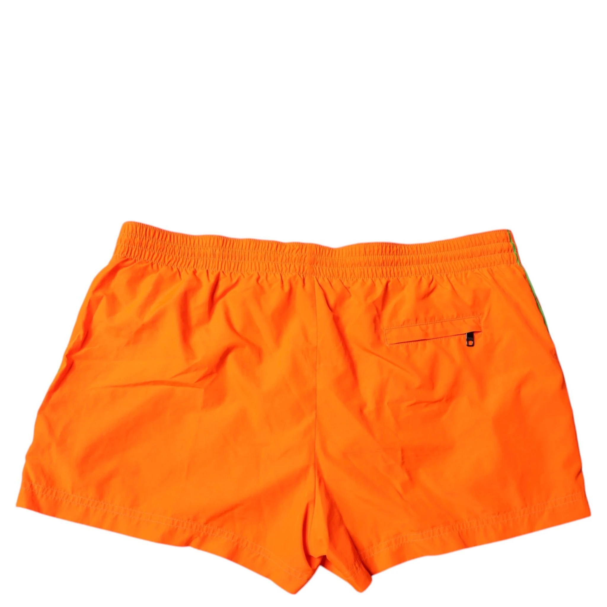 Orange Polyester Beachwear Shorts 2Pc Swimwear