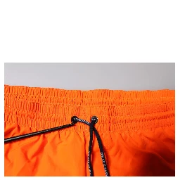 Orange Polyester Beachwear Shorts 2Pc Swimwear