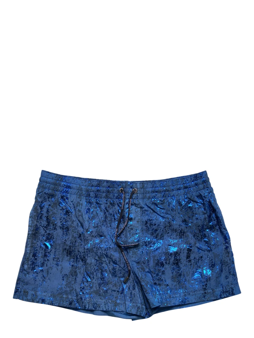 Blue Nylon Beachwear Swim Shorts 2Pc Swimwear