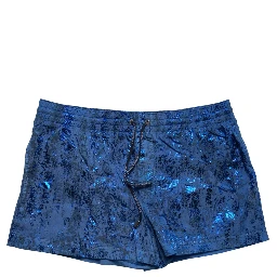Blue Nylon Beachwear Swim Shorts 2Pc Swimwear