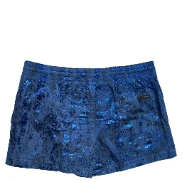 Blue Nylon Beachwear Swim Shorts 2Pc Swimwear