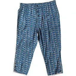 Blue Shark Print Cropped Beachwear Swimwear