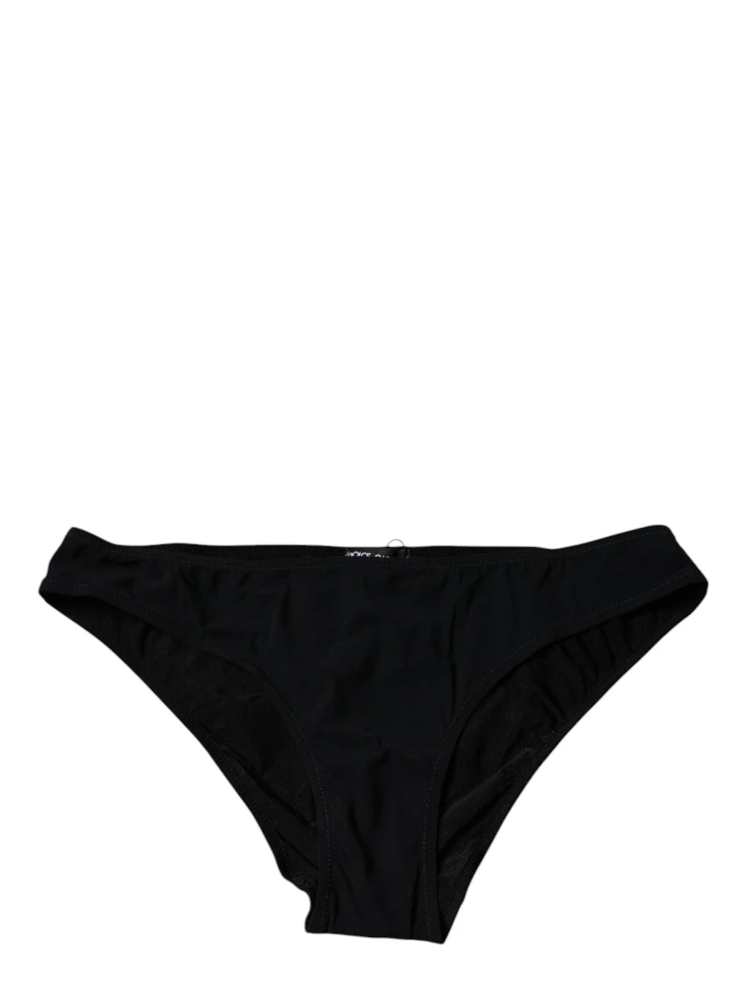 Black Nylon Stretch Mid Waist Panty Underwear