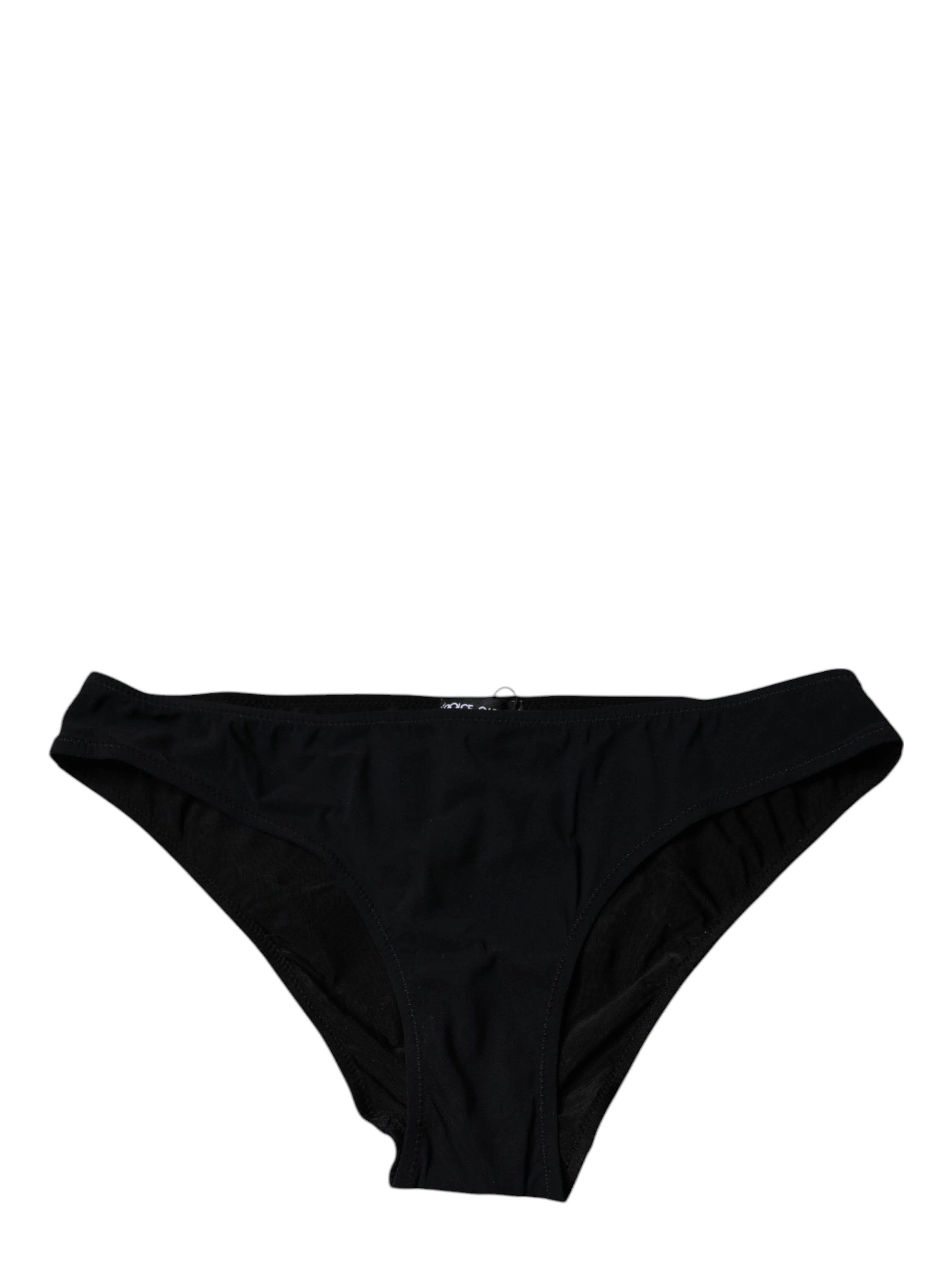 Black Nylon Stretch Mid Waist Panty Underwear