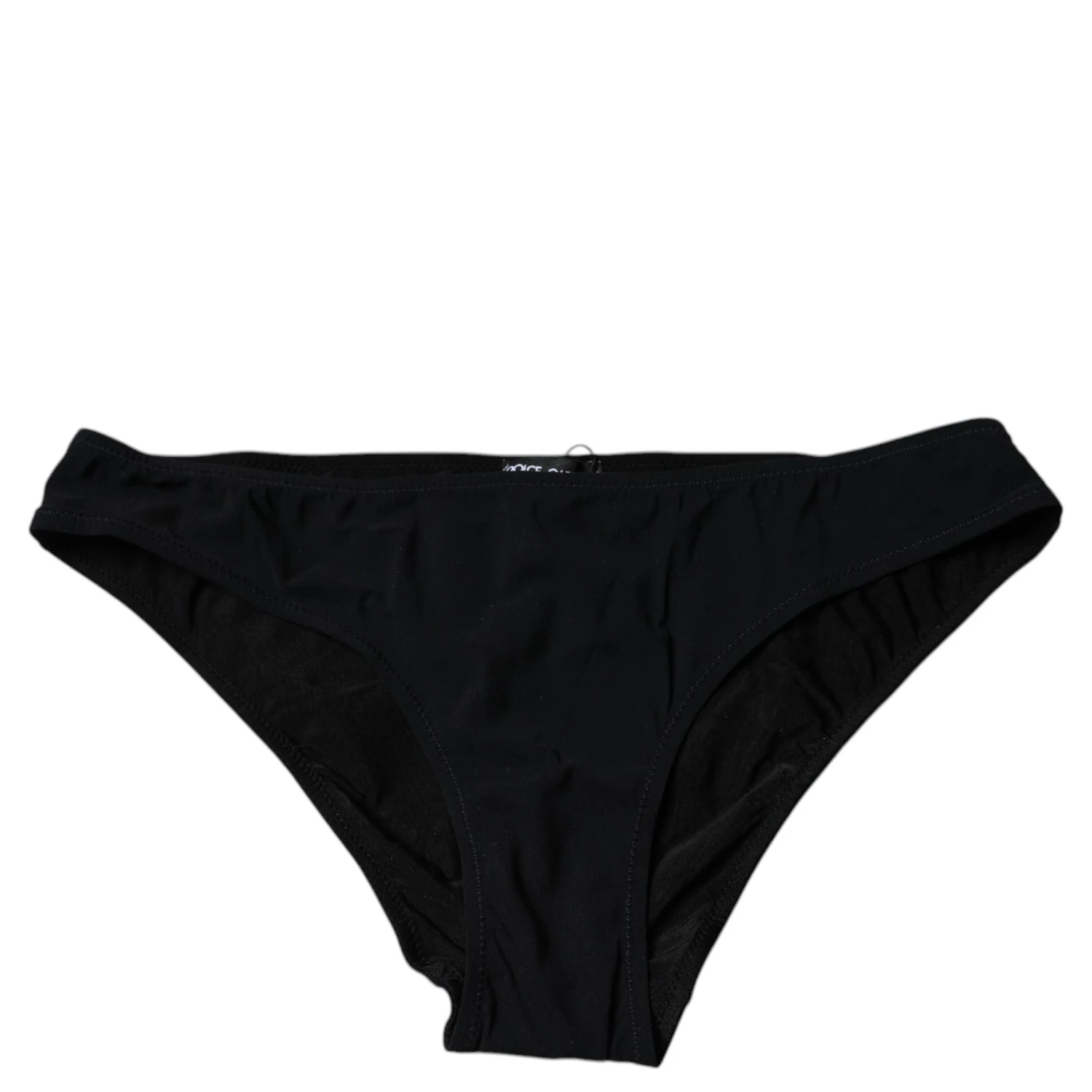 Black Nylon Stretch Mid Waist Panty Underwear