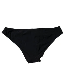 Black Nylon Stretch Mid Waist Panty Underwear