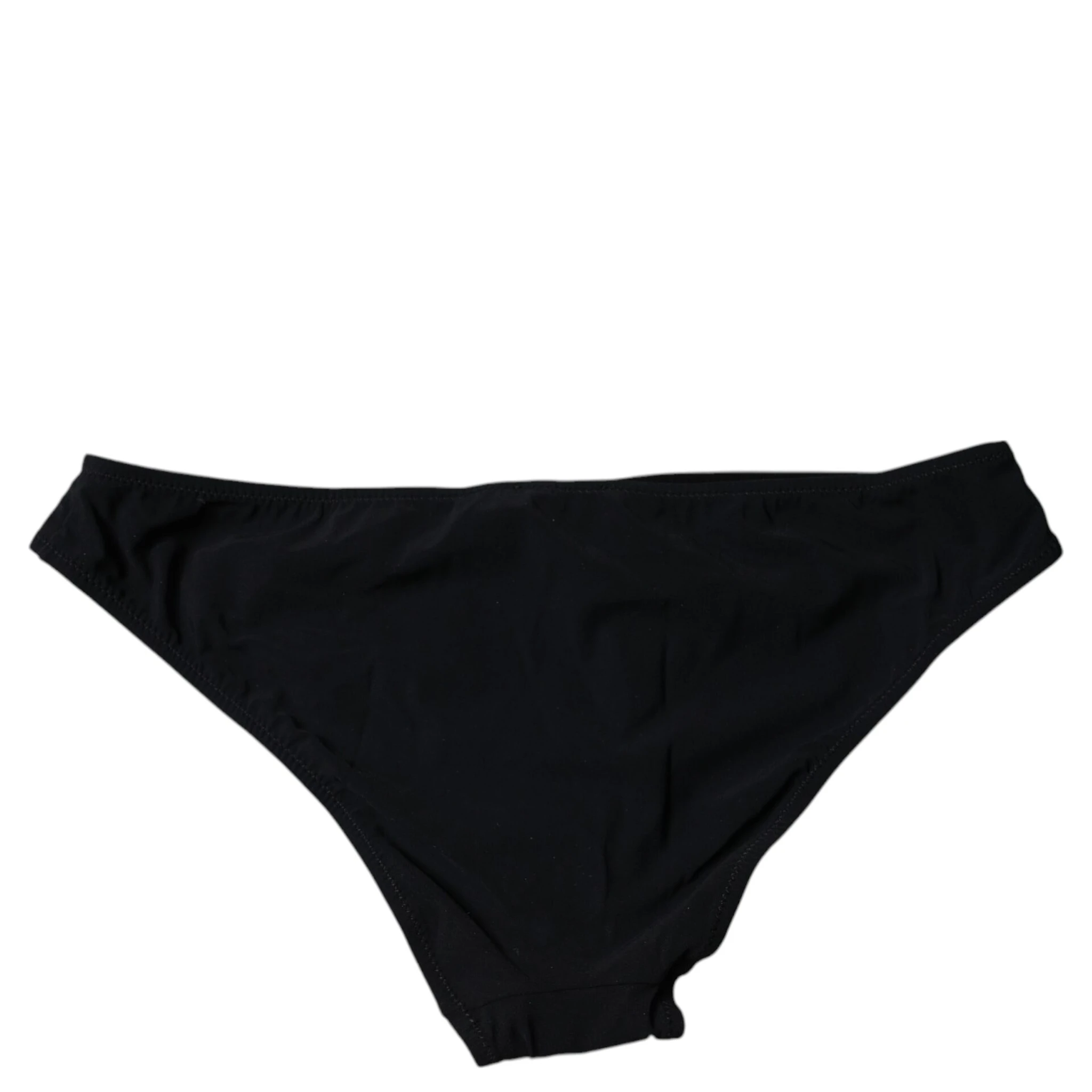 Black Nylon Stretch Mid Waist Panty Underwear
