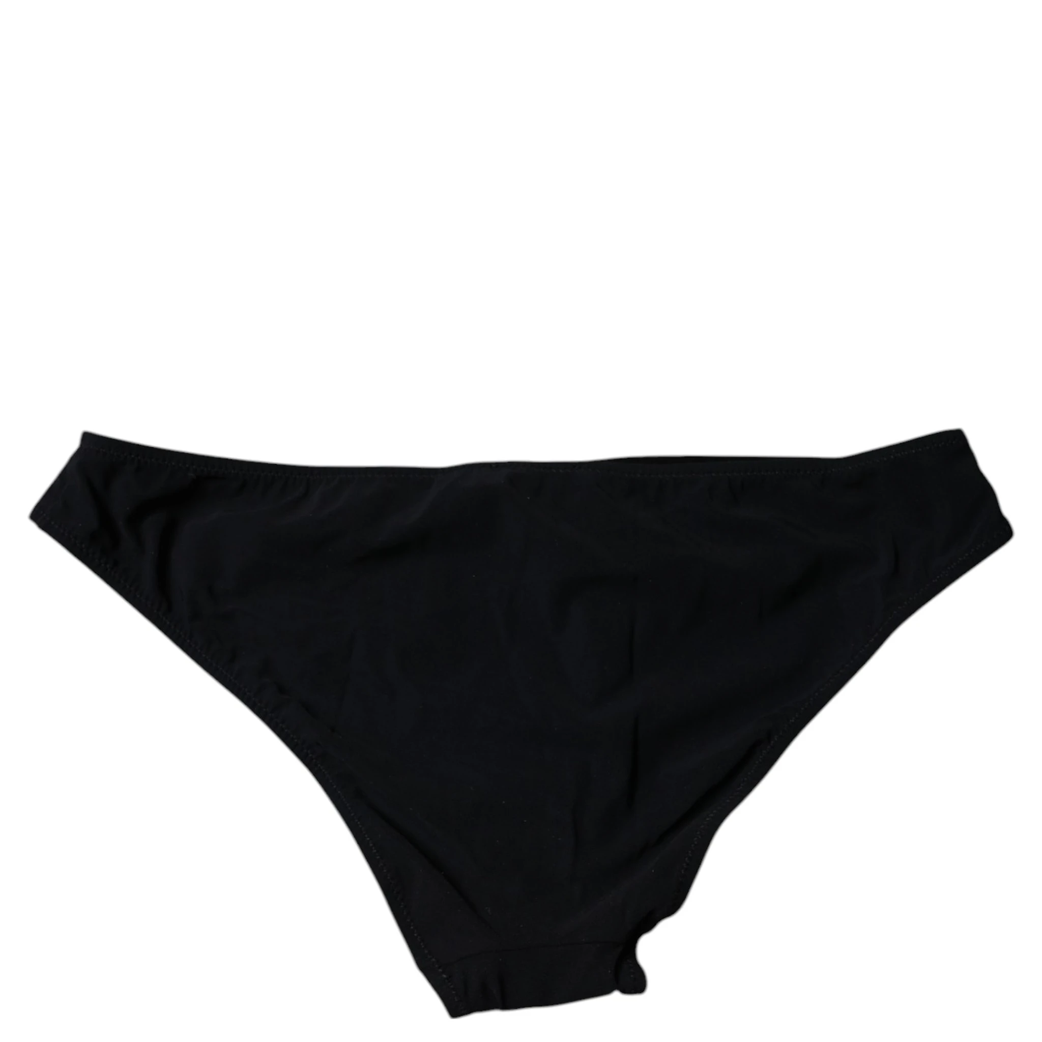 Black Nylon Stretch Mid Waist Panty Underwear