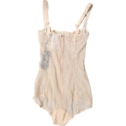 Beige Tulle Balconette Bra Bodysuit Underwear