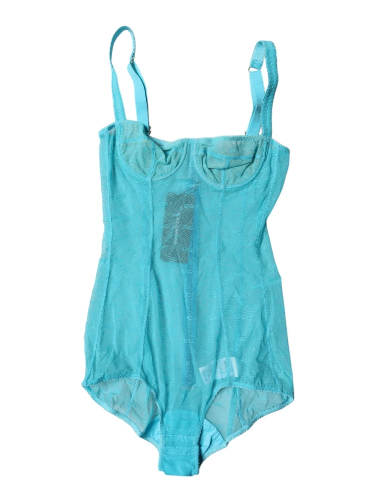 Blue Tulle Balconette Bra Bodysuit Underwear alternative