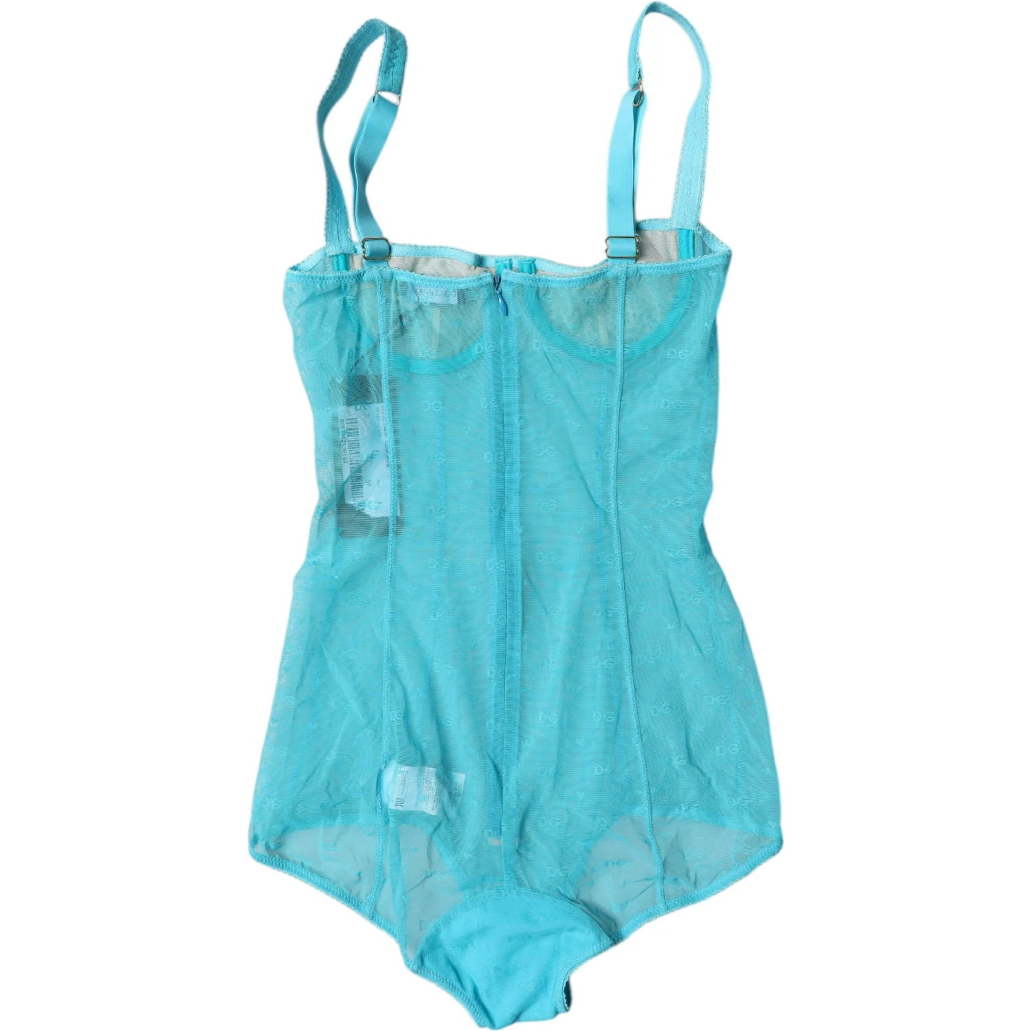Blue Tulle Balconette Bra Bodysuit Underwear