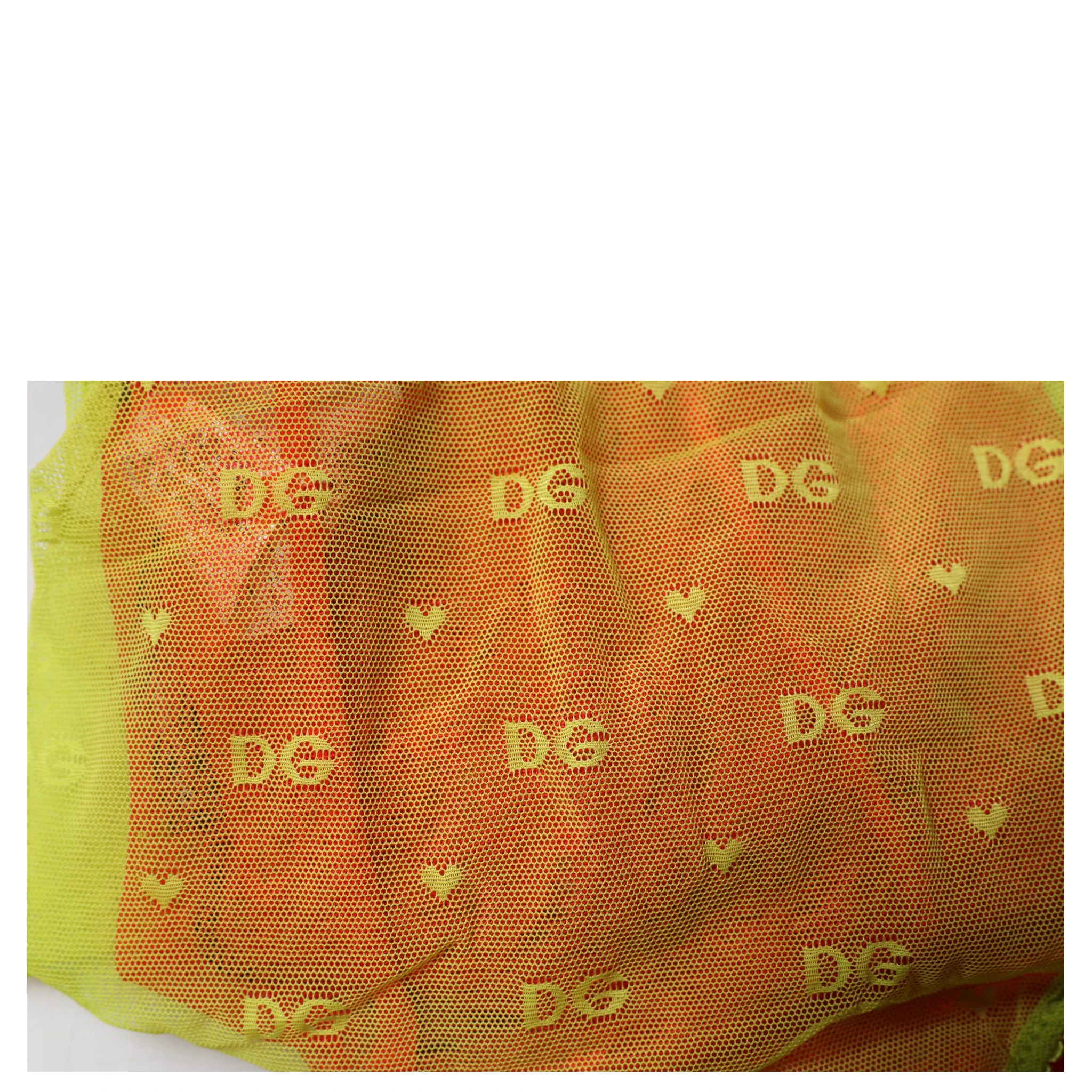 Red Yellow Tulle Mid Waist Panty Underwear