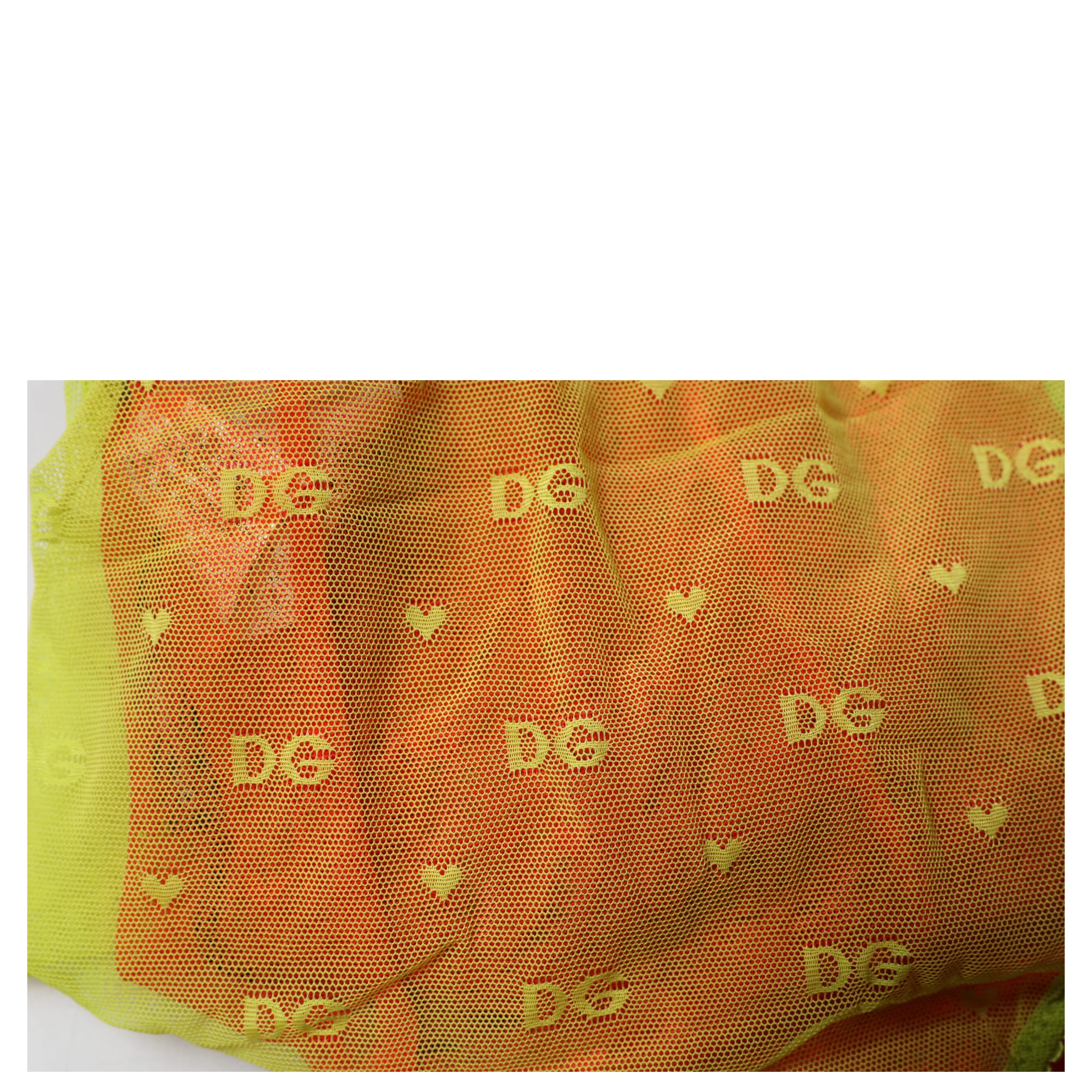Red Yellow Tulle Mid Waist Panty Underwear