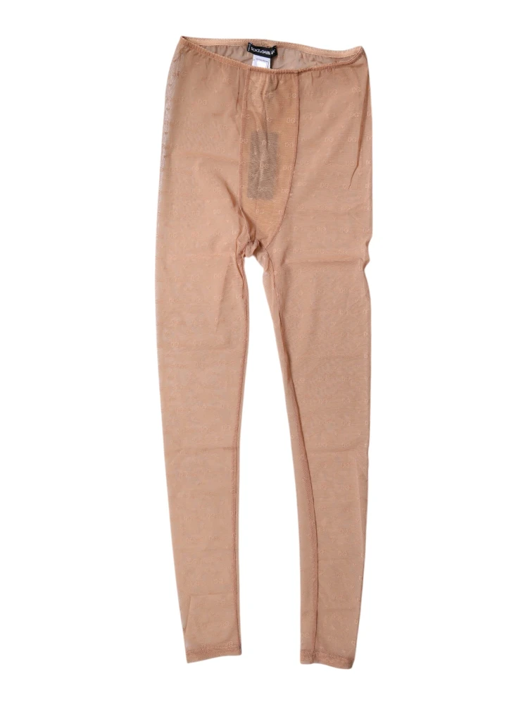 Nude Beige Logo Lace Lingerie Pants Underwear