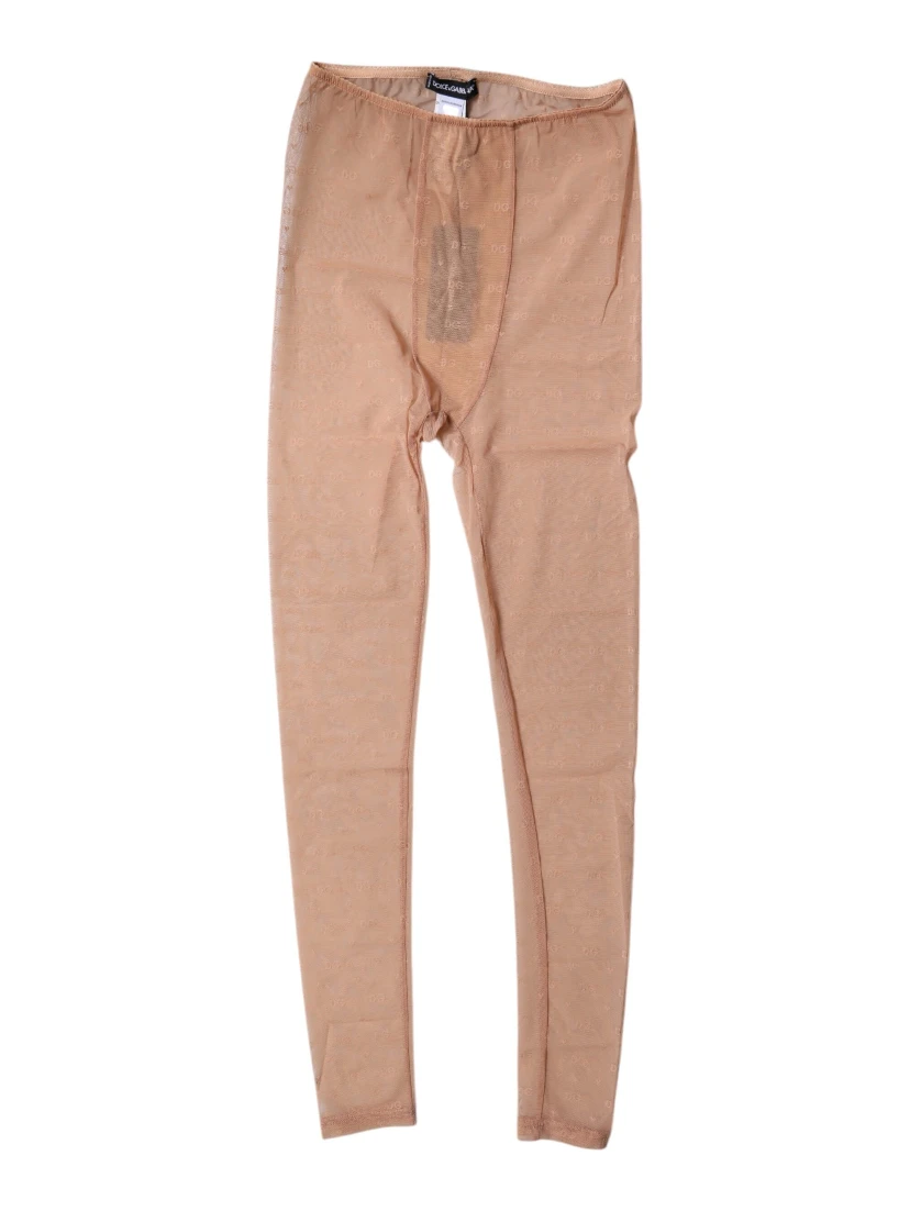 Nude Beige Logo Lace Lingerie Pants Underwear