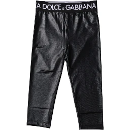 Black Logo Nylon Cropped Tights Pants Underwear