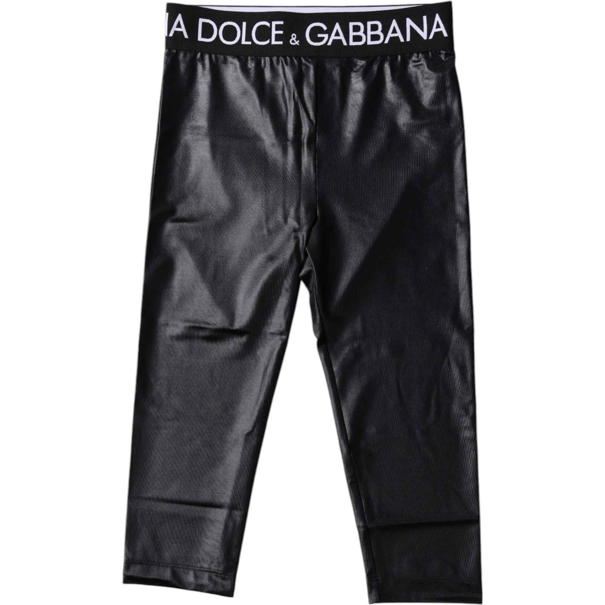 Black Logo Nylon Cropped Tights Pants Underwear