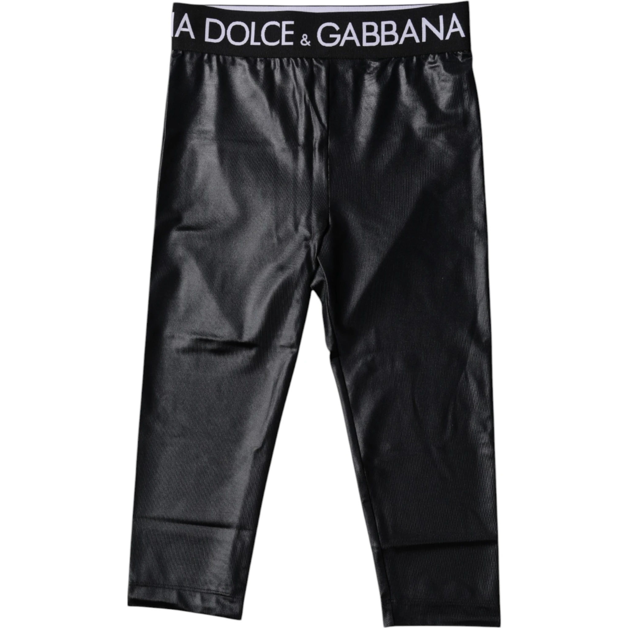 Black Logo Nylon Cropped Tights Pants Underwear