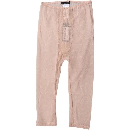 Beige Logo Lace Lingerie Cropped Tights Underwear