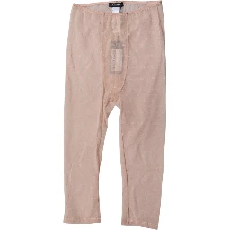 Beige Logo Lace Lingerie Cropped Tights Underwear