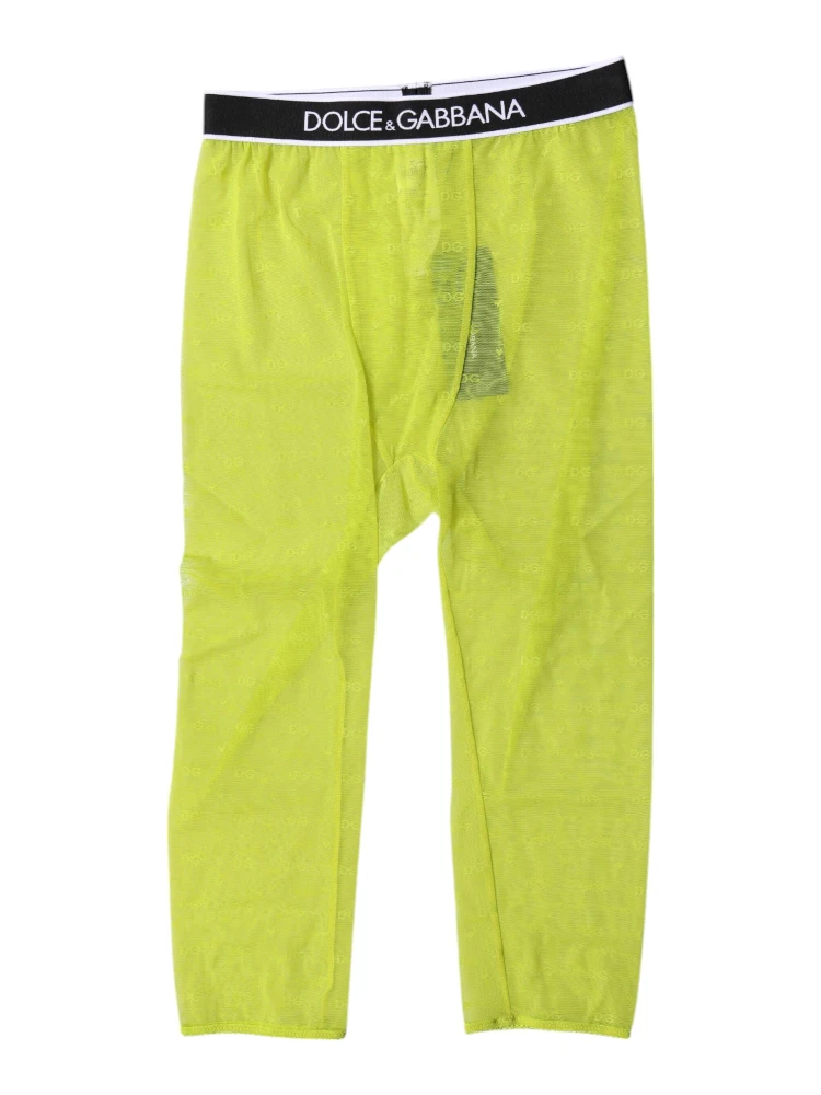 Green DG Logo Nylon Cropped Tights Underwear