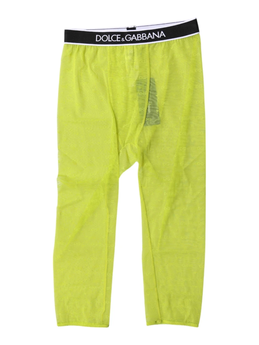 Green DG Logo Nylon Cropped Tights Underwear