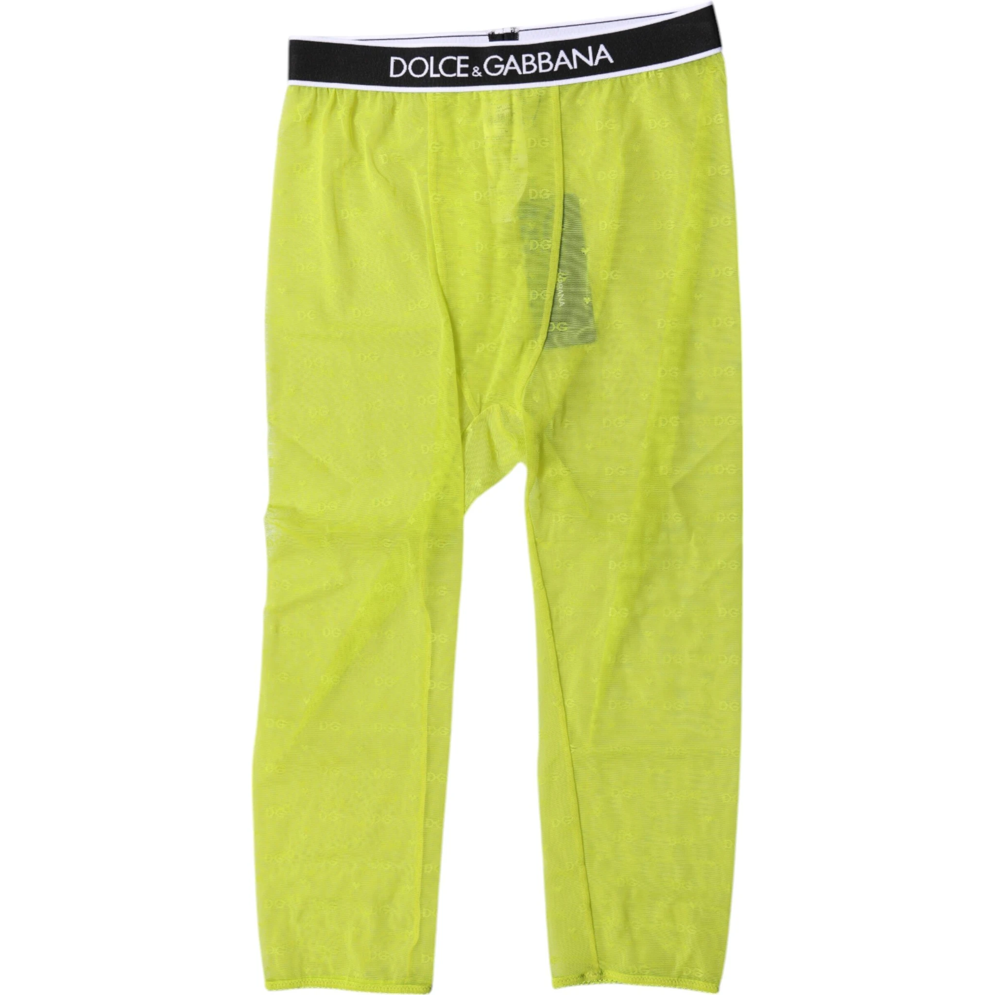 Green DG Logo Nylon Cropped Tights Underwear