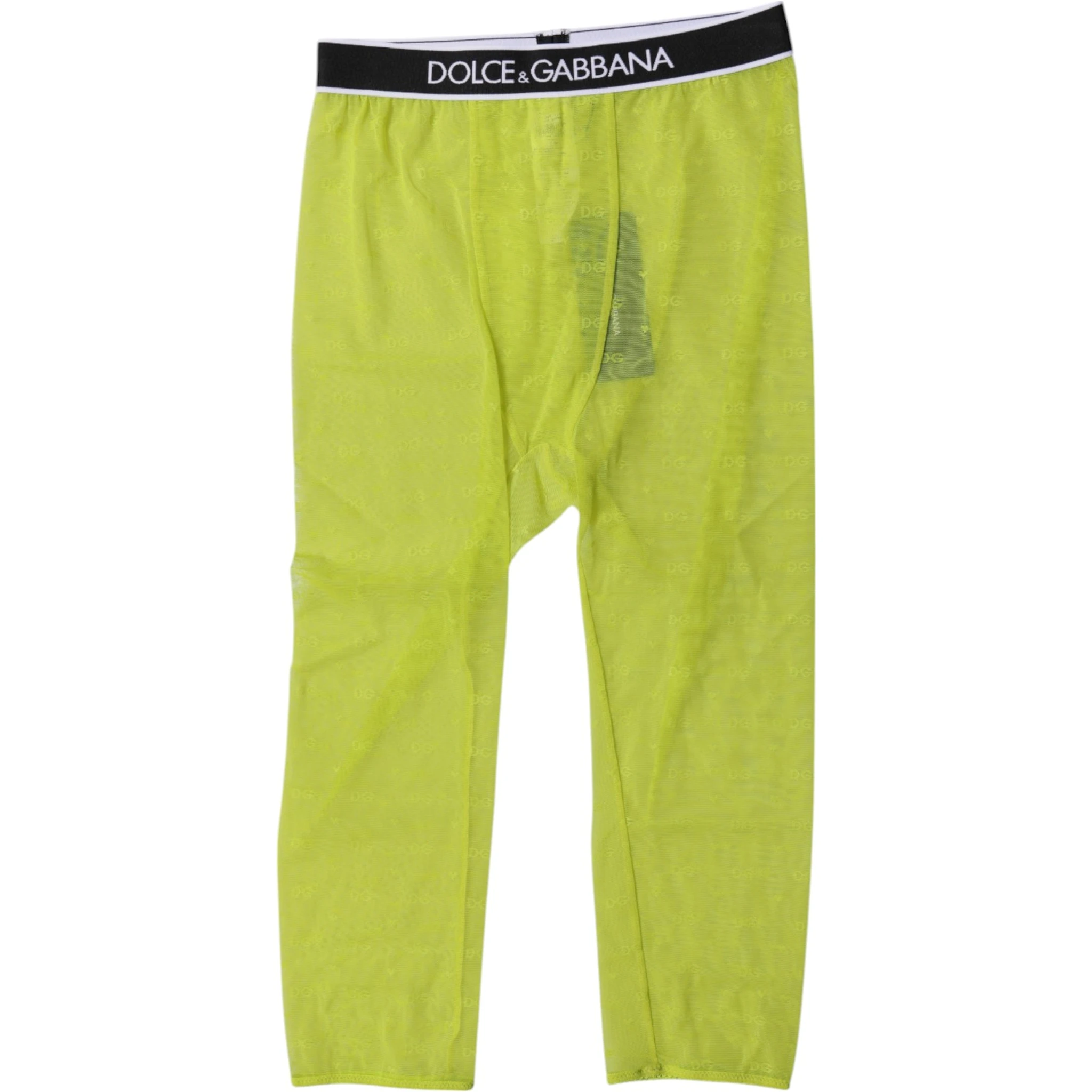 Green DG Logo Nylon Cropped Tights Underwear