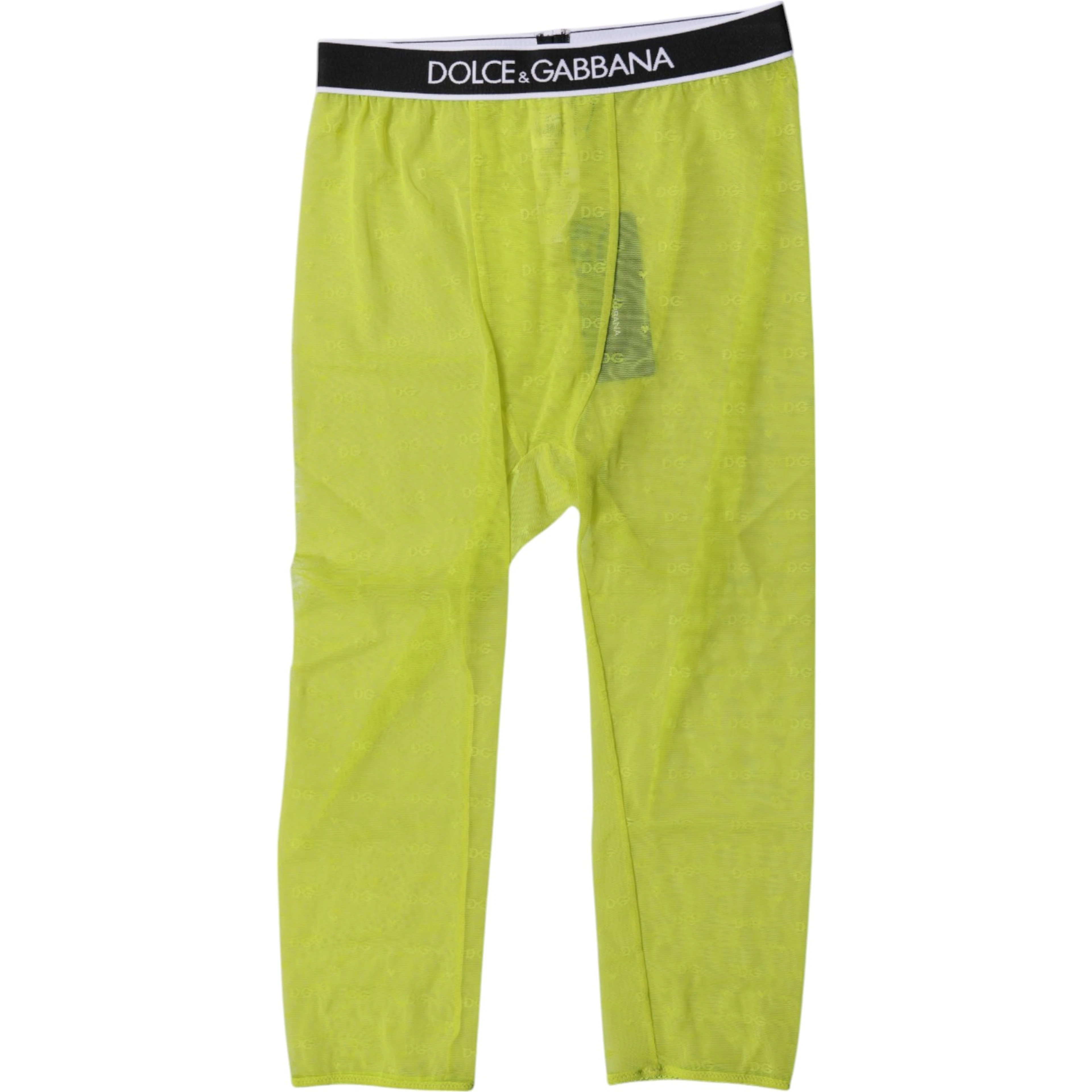 Green DG Logo Nylon Cropped Tights Underwear