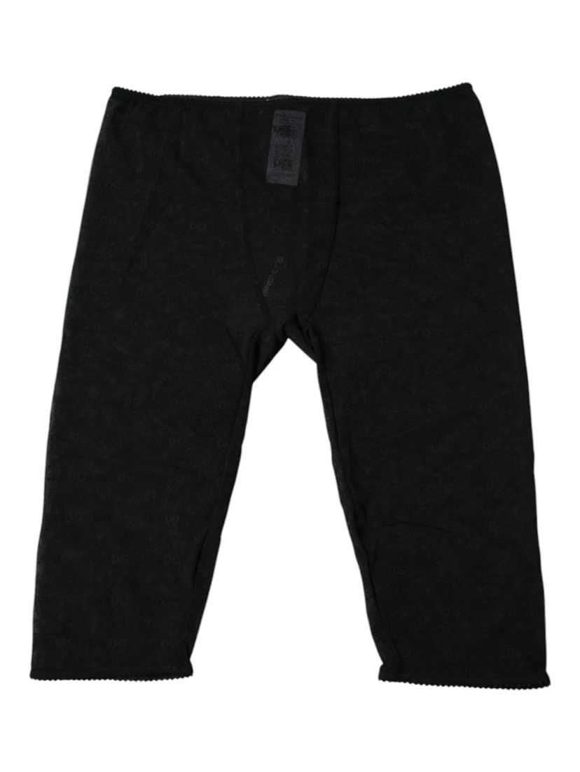 Black Logo Lace Lingerie Cropped Tight Underwear