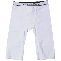 White Logo Cotton Cropped Tights Underwear