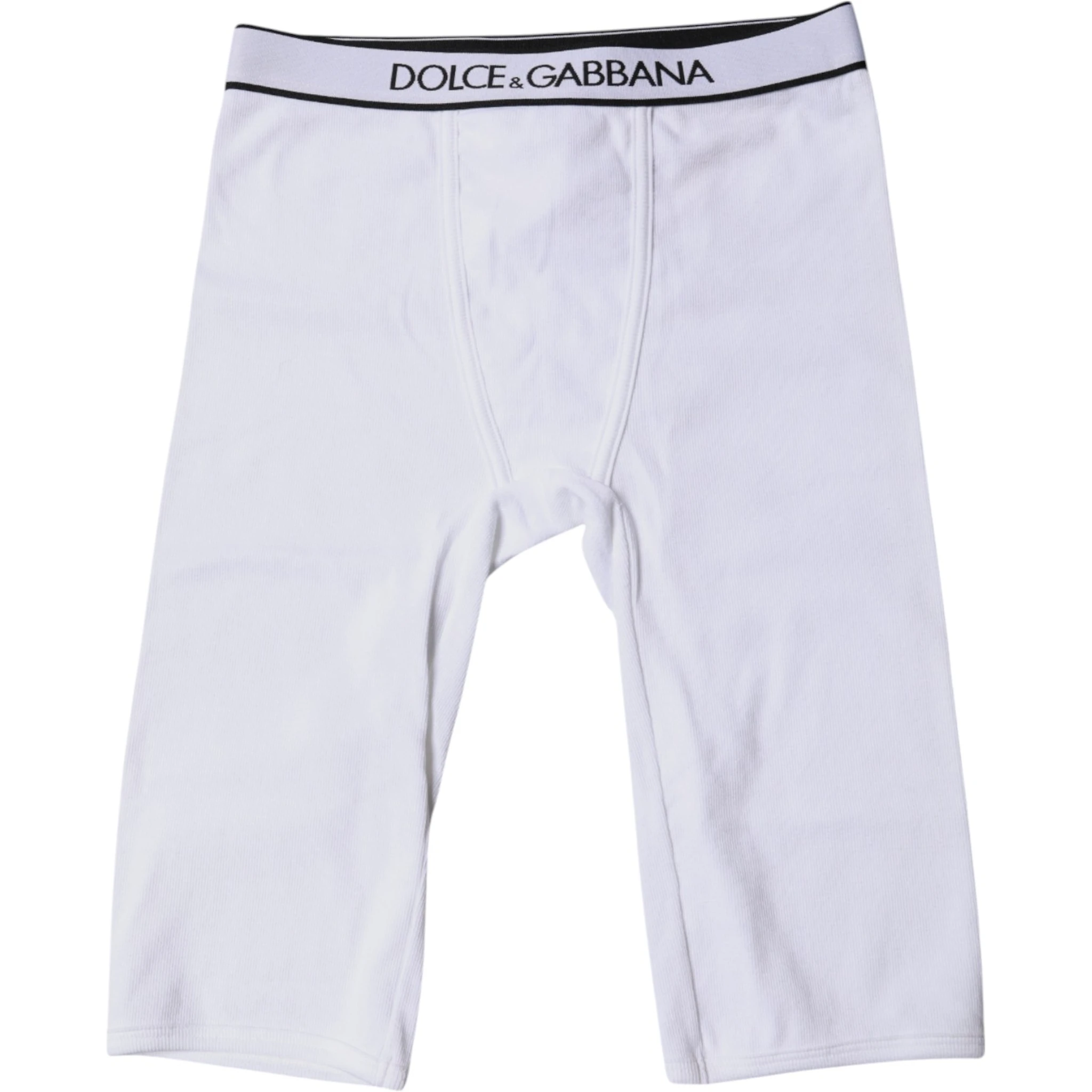 White Logo Cotton Cropped Tights Underwear