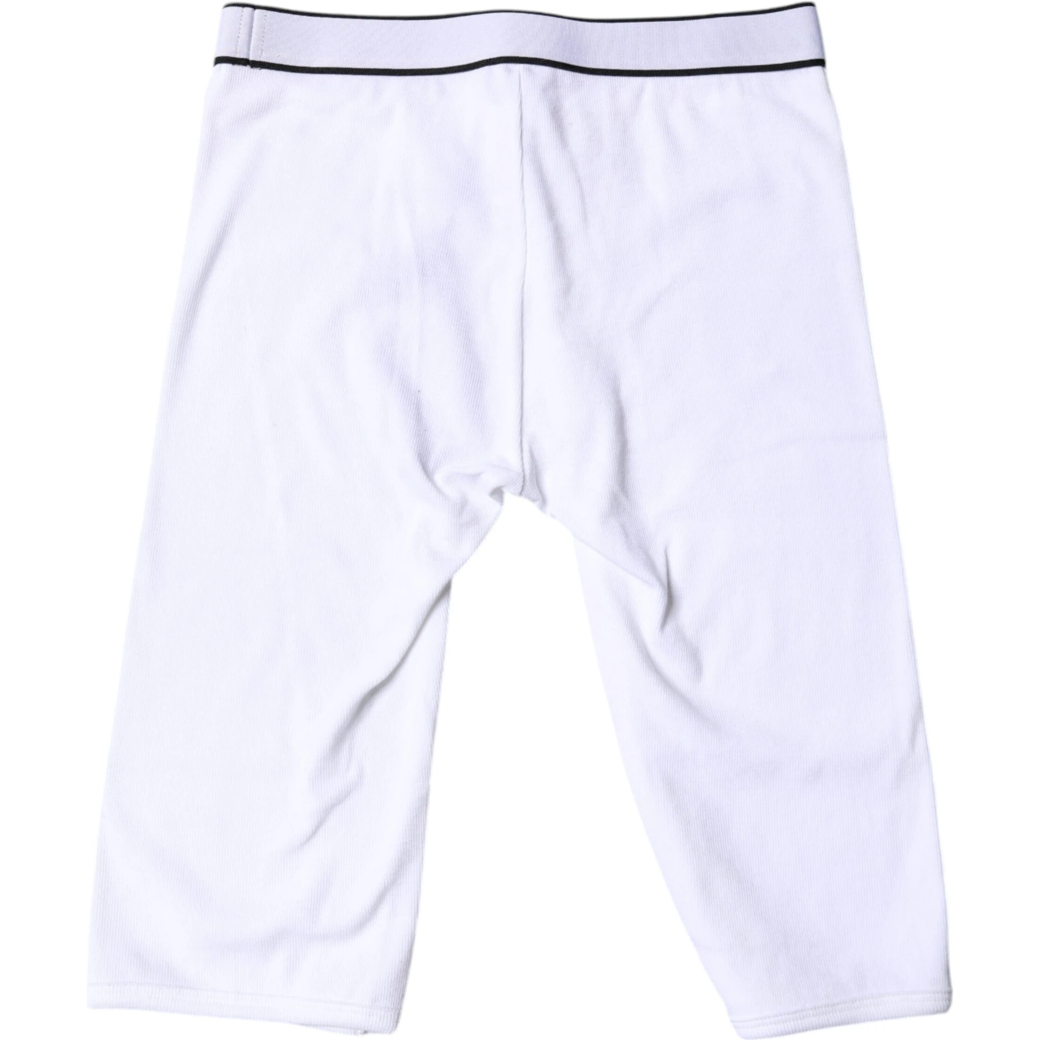 White Logo Cotton Cropped Tights Underwear