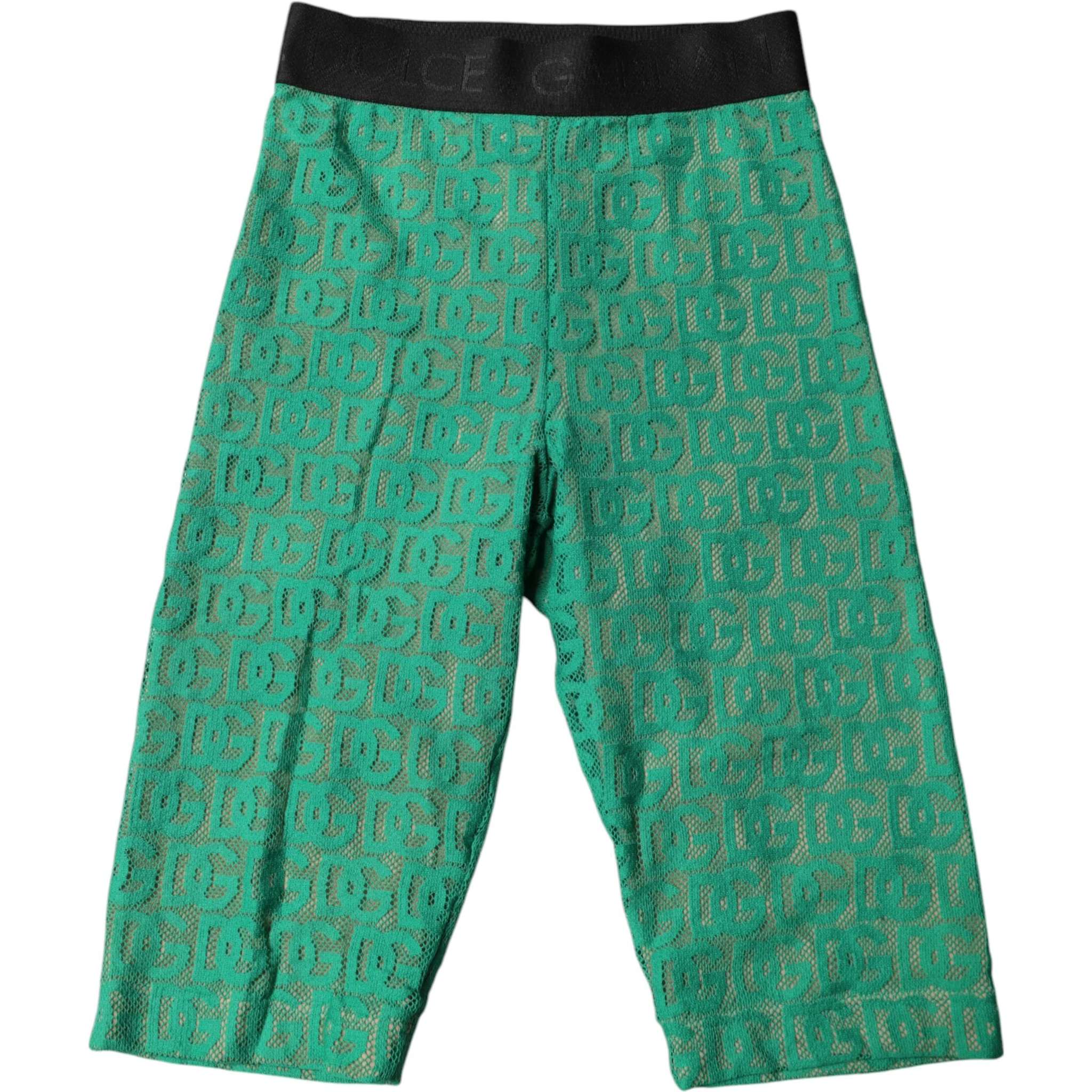 Green Logo Monogram Cropped Tights Underwear