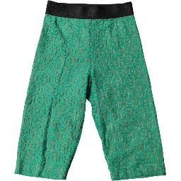 Green Logo Monogram Cropped Tights Underwear
