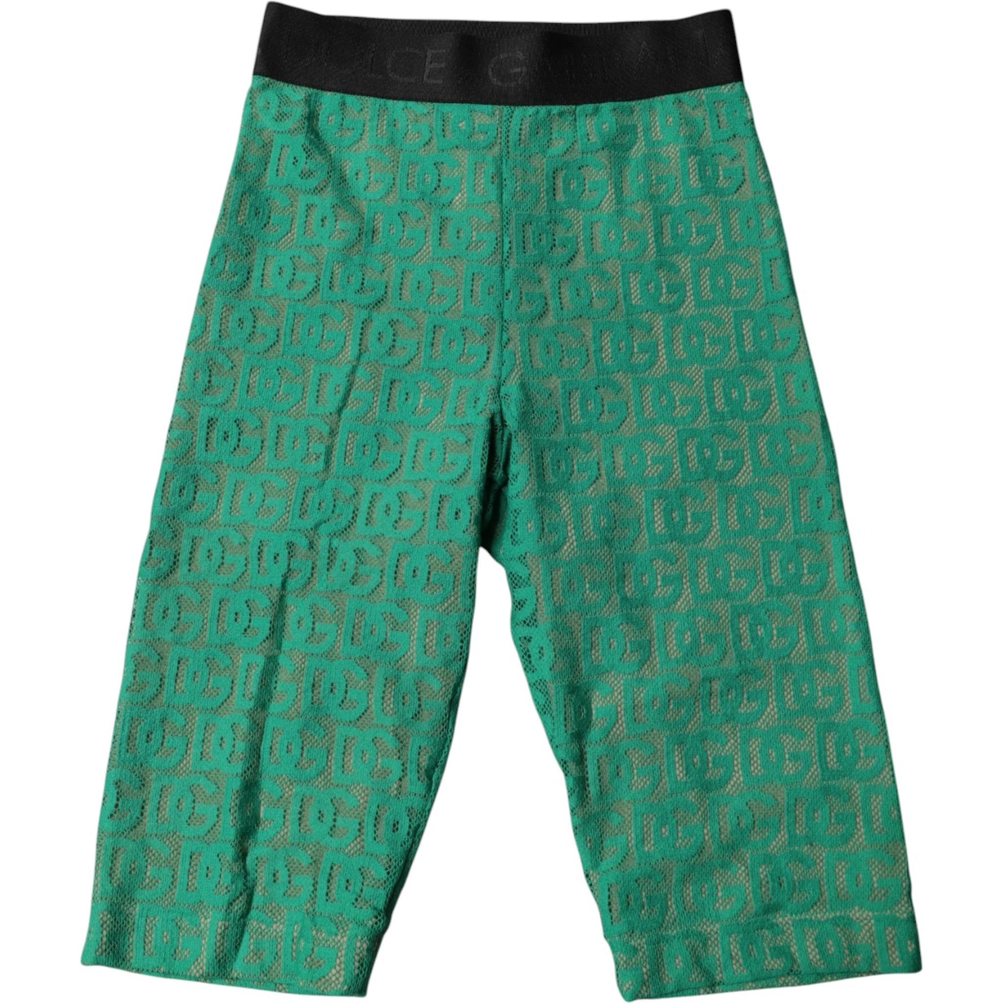 Green Logo Monogram Cropped Tights Underwear