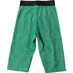 Green Logo Monogram Cropped Tights Underwear