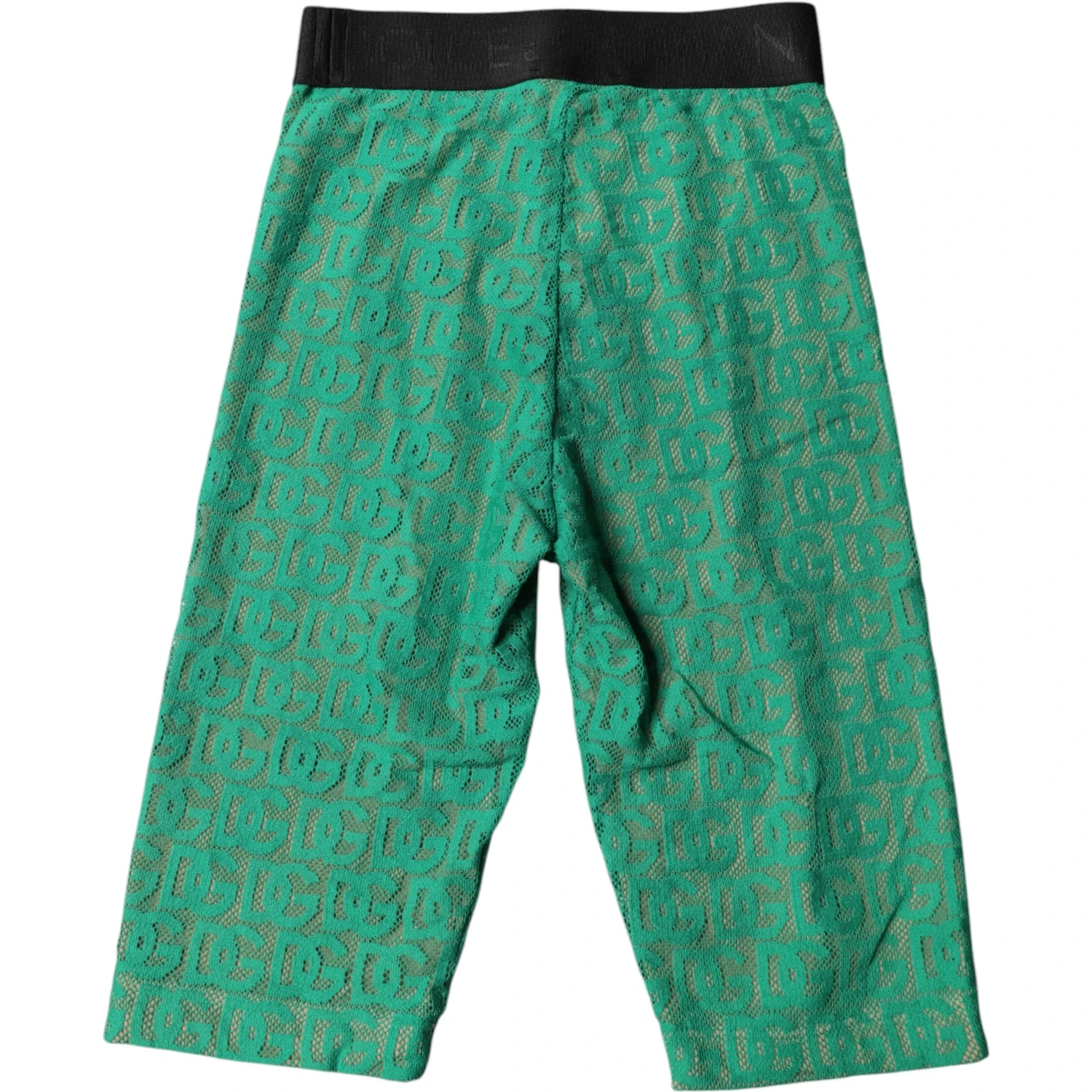 Green Logo Monogram Cropped Tights Underwear